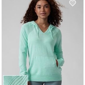 NWT Athleta knit hoodie sweater sz L